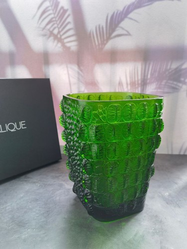 Lalique croco green - , vase