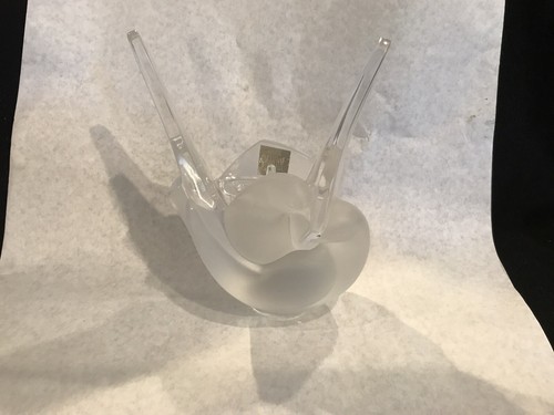Lalique signed frosted crystal - signed,