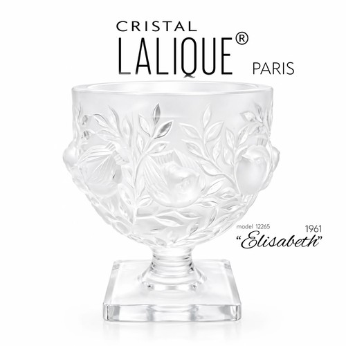 Lalique elisabeth crystal vase - lalique,